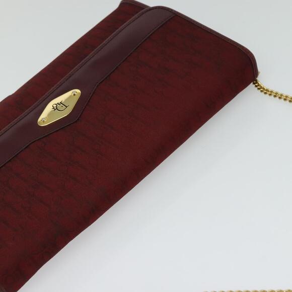 DIOR Trotter Canvas Chain Shoulder Bag Red - Picture 6 of 12